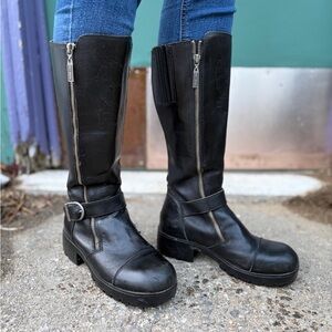 Black Leather Harley Davidson boots